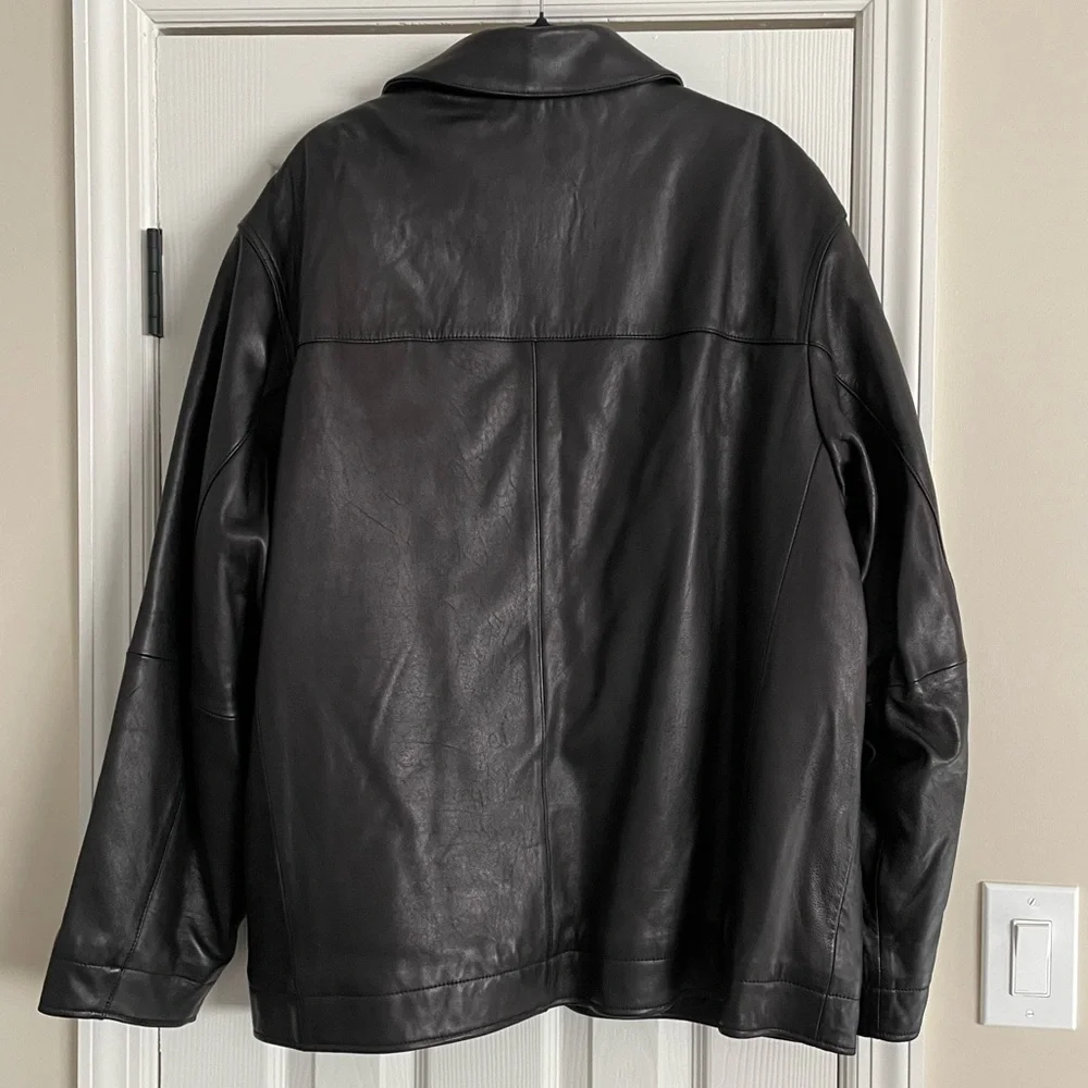 Claiborne Black Leather Jacket - Picture 2 of 7